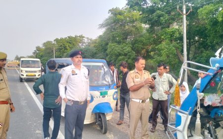 Hardoi : यातायात प्रभारी अनिल सैनी के नेतृत्व में चला अभियान, 26 वाहनों के ई-चालान, छह वाहन सीज