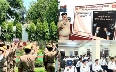 Saharanpur : पुलिस लाइन में नशामुक्ति जागरूकता कार्यक्रम का आयोजन, पुलिसकर्मियों को दिलाई गई शपथ