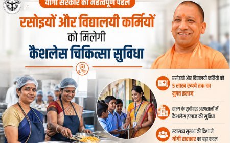 Lucknow: योगी सरकार की महत्वपूर्ण पहल, रसोइयों और विद्यालयी कर्मियों को मिलेगी कैशलेस चिकित्सा सुविधा