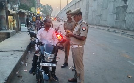 Hardoi : संडीला में पुलिस ने चलाया चेकिंग अभियान, यातायात नियम तोड़ने वाले 53 वाहनों का चालान और तीन सीज