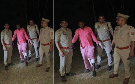Hardoi : पुलिस मुठभेड़ में चार मोटरसाइकिल चोर गिरफ्तार, हरदोई में चोरी का बड़ा गैंग पकड़ा गया