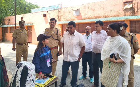 Sitapur : अभेद्य सुरक्षा के बीच शुरू हुई यूपी पुलिस कांस्टेबल भर्ती परीक्षा, केंद्रों पर मुस्तैद रहा प्रशासन