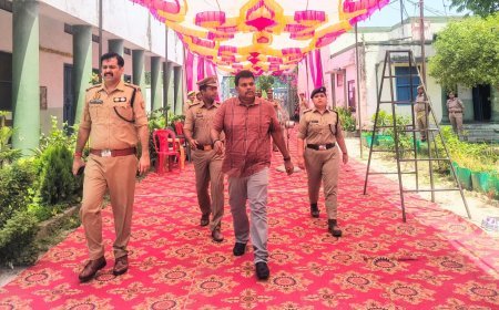Sitapur : सिपाही भर्ती परीक्षा केंद्र पहुंचे डीएम और एसपी, सुरक्षा और व्यवस्थाओं का लिया जायजा