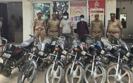 हरदोई पुलिस को बड़ी सफलता: सात चोरी की बाइक समेत दो शातिर चोर गिरफ्तार