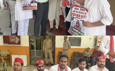 Saharanpur : समाजवादी छात्र सभा ने बढ़ती महंगाई को लेकर जिला मुख्यालय पर प्रदर्शन कर राष्ट्रपति के नाम दिया ज्ञापन