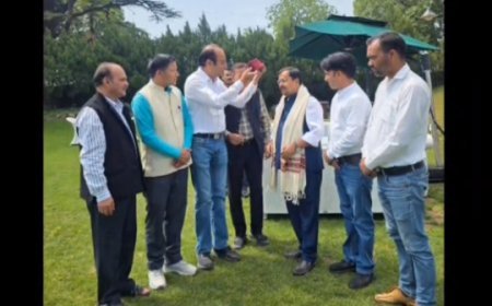 मसूरी पहुंचे भाजपा के राष्ट्रीय अध्यक्ष नितिन नवीन, 2027 चुनाव की तैयारियों पर लिया फीडबैक