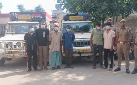 Saharanpur : सहारनपुर में गौकशी के आरोप में छह लोग गिरफ्तार, दो पिकअप गाड़ियाँ और ग्यारह गोवंश मिले