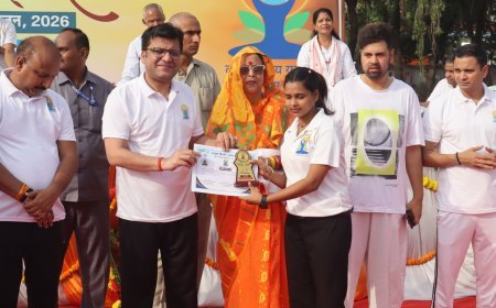 Hardoi : स्पोर्ट्स स्टेडियम में अंतर्राष्ट्रीय योग दिवस का भव्य आयोजन, मंत्री नितिन अग्रवाल ने युवाओं से की नशामुक्त समाज बनाने की अपील