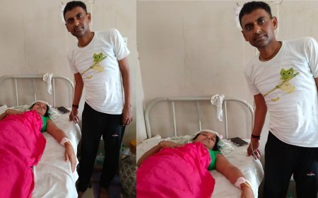Sitapur : सड़क हादसे में ई-रिक्शा पलटने से युवक की मौत, पत्नी और बच्चे जख्मी