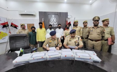 हरदोई में सराफ से हुई लूट का बड़ा खुलासा: पुलिस ने 5 बदमाशों को दबोचा, कार-बाइक और हथियार बरामद