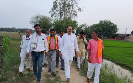 Hardoi : विधायक माधवेंद्र प्रताप सिंह रानू ने सांडी के भानापुर जनियामऊ में बाढ़ परियोजना के कार्यों का किया निरीक्षण, दिए निर्देश