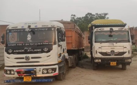 Hardoi : ओवरलोड बालू डंपरों पर बड़ी कार्रवाई, एसडीएम ने दो वाहन किए सीज और दो पर कानूनी एक्शन