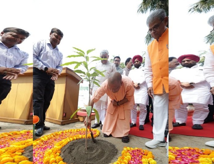 Lucknow: सीएम योगी ने अपने आवास पर लगाया ‘एक पेड़ मां के नाम’, आम का पौधा रोपकर मुख्यमंत्री ने सभी को दी विश्व पर्यावरण दिवस की शुभकामना