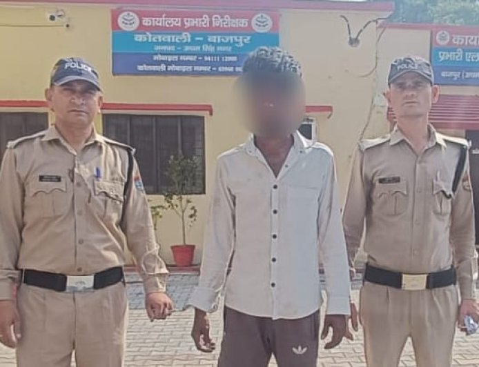 Bajpur : बाजपुर पुलिस ने तत्परता दिखाते हुए मोटरसाइकिल चोर को वाहन के साथ दबोचा