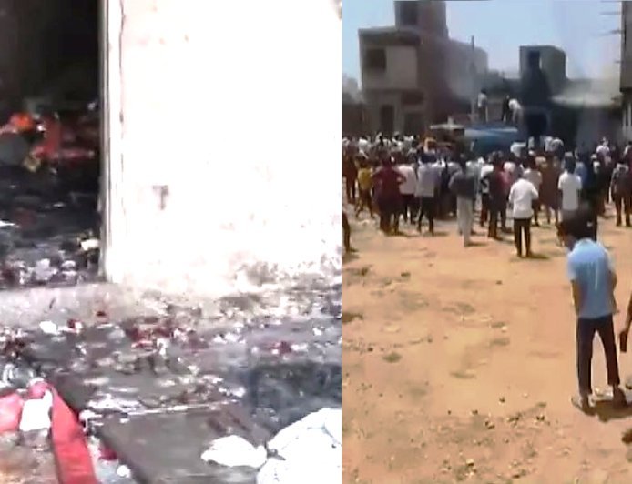 जयपुर के रिहायशी इलाके के भीतर अवैध पटाखा फैक्ट्री में भयंकर विस्फोट, भीषण आग की चपेट में आने से 8 लोगों की दर्दनाक मौत
