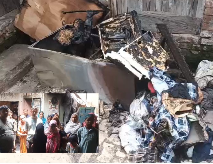 Sambhal: शादी की तैयारियों पर आग का कहर: दो बेटियों के दहेज का सामान, नकदी और जेवर जलकर राख, लाखों का नुकसान