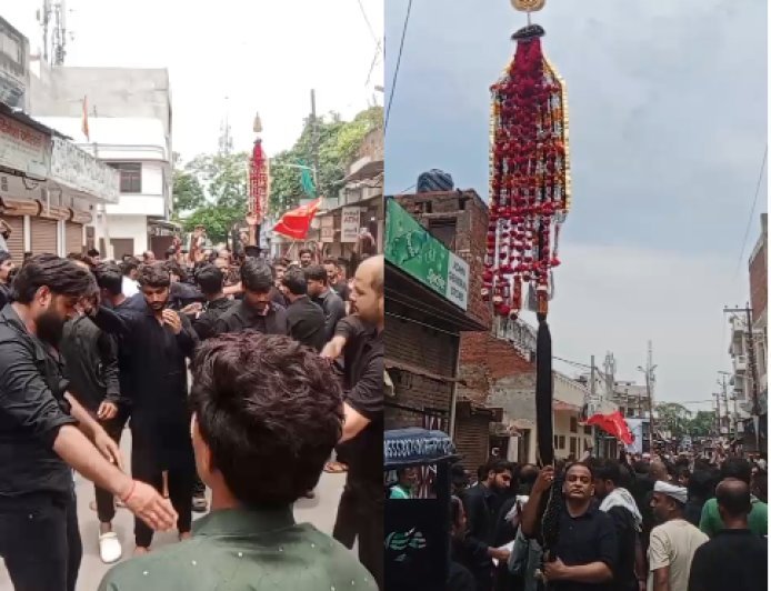 Hardoi : अकीदत के साथ निकाला गया 8 मुहर्रम का जुलूस, अलम की बरामदगी पर सुरक्षा के रहे कड़े इंतजाम