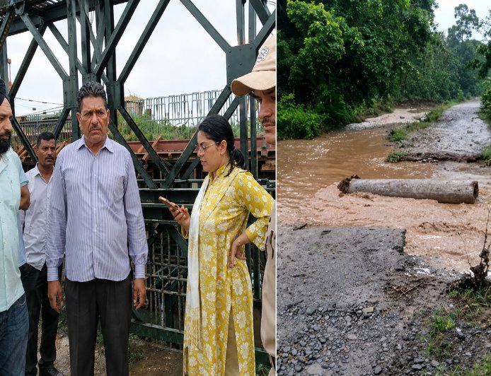 Bazpur Rain Update: बाजपुर के झारखंडी में पहली बारिश में ढहा अस्थाई पुल, लेबड़ा नदी का पानी चकरपुर में घुसा, एसडीएम ने किया निरीक्षण