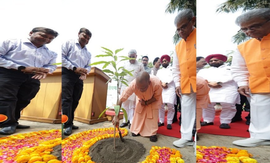 Lucknow: सीएम योगी ने अपने आवास पर लगाया ‘एक पेड़ मां के नाम’, आम का पौधा रोपकर मुख्यमंत्री ने सभी को दी विश्व पर्यावरण दिवस की शुभकामना