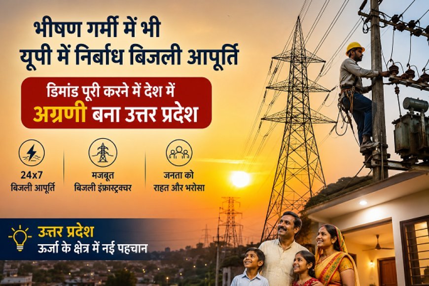भीषण गर्मी में भी यूपी में निर्बाध बिजली आपूर्ति, डिमांड पूरी करने में देश में अग्रणी बना उत्तर प्रदेश