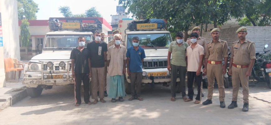 Saharanpur : सहारनपुर में गौकशी के आरोप में छह लोग गिरफ्तार, दो पिकअप गाड़ियाँ और ग्यारह गोवंश मिले