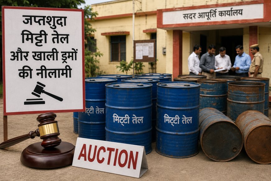 Hardoi : हरदोई में जब्तशुदा 3200 लीटर मिट्टी तेल और खाली ड्रमों की होगी नीलामी, उप जिलाधिकारी ने जारी की सूचना