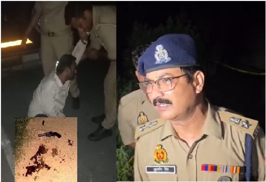 Sambhal : 25 हजार का इनामी बदमाश पुलिस मुठभेड़ में दबोचा, तमंचा, बाइक और नकदी बरामद