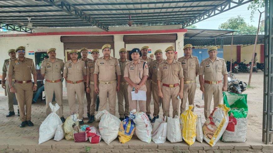 Ballia : 'ऑपरेशन दहन' के तहत बड़ी कार्रवाई, 11 थानों के 74 लाख रुपये मूल्य के मादक पदार्थ नष्ट