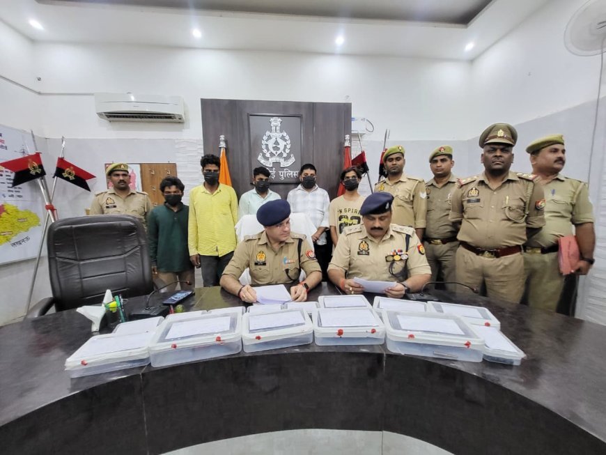 हरदोई में सराफ से हुई लूट का बड़ा खुलासा: पुलिस ने 5 बदमाशों को दबोचा, कार-बाइक और हथियार बरामद