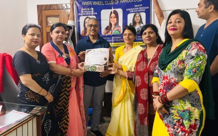 इनर व्हील क्लब ऑफ हरदोई डी.ओ.डी. के नए सत्र 2026-27 का शुभारंभ, सोनिया मिश्रा बनीं अध्यक्ष