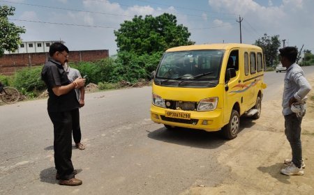 'मिशन सेफ फ्यूचर' में बड़ा एक्शन, 2 अनफिट स्कूली वाहनों का चालान, स्कूल के नाम पर चल रही निजी गाड़ी सीज