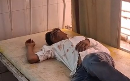 Hardoi: हाईवे पर बाइक फिसलने से युवक गंभीर घायल, आधार कार्ड से हुई पहचान