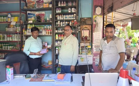 नकली कीटनाशकों पर बड़ी कार्रवाई: 28 प्रतिष्ठानों पर छापेमारी, 6 नमूने जांच को भेजे।