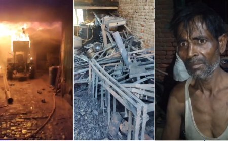 Sambhal: रीठ में भीषण अग्निकांड: टैंट गोदाम राख, ट्रैक्टर स्वाहा, जिंदा जली भैंस