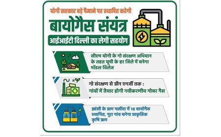योगी सरकार बड़े पैमाने पर स्थापित करेगी बायोगैस संयंत्र, आईआईटी दिल्ली का लेगी सहयोग 