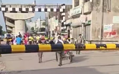 Sitapur Railway Crossing Danger: स्कूल पहुंचने की होड़ में जान जोखिम में डाल रहे बच्चे, बंद फाटक के नीचे से पार कर रहे पटरी