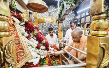 मां विंध्यवासिनी के दरबार पहुंचे मुख्यमंत्री योगी, विधिवत पूजा-अर्चना कर लिया आशीर्वाद