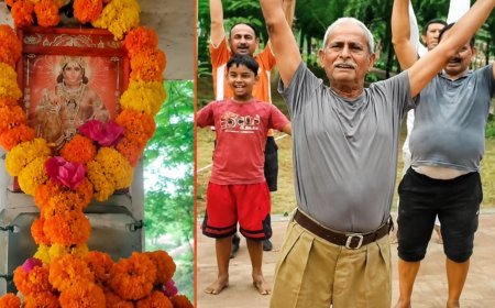 ग्रेटर नोएडा के ऋषि संदीपनी आश्रम में गूंजी हनुमान चालीसा, सामूहिक पाठ में उमड़ी श्रद्धालुओं की भारी भीड़