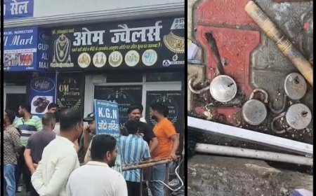 बाजपुर गांव में अज्ञात चोरों ने तीन दुकानों के ताले तोड़े 200 ग्राम सोना 8 किलो  चांदी 2 लाख की नगदी लेकर फरार