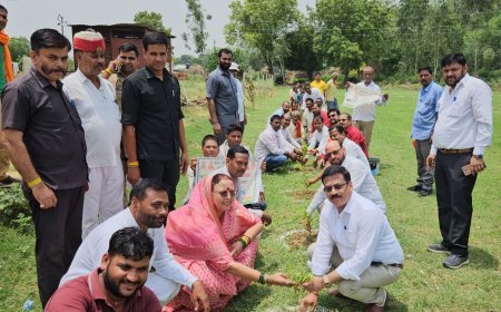 Hardoi News: हरदोई में जिला पंचायत अध्यक्ष प्रेमावती ने किया हनुमान मंदिर का लोकार्पण, परिसर में रोपे पौधे