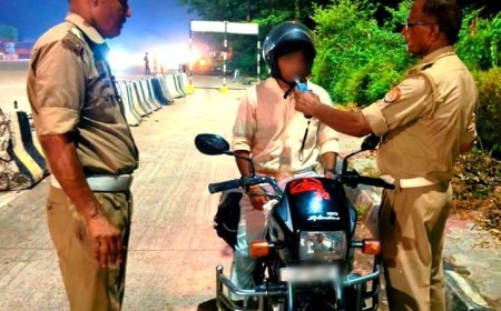 सीतापुर में 'ऑपरेशन मीट एंड ग्रीट' का असर: नियमों की अनदेखी पर भारी जुर्माना, शराब पीकर गाड़ी चलाने वालों पर सख्त कार्रवाई