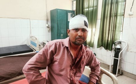 हाथरस में बाइक सवार युवक पर धारदार हथियार से हमला: लहूलुहान कर सड़क पर फेंका, हालत गंभीर होने पर जिला अस्पताल रेफर