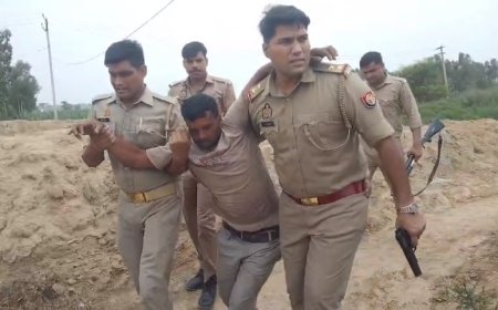 Sambhal: असमोली में पुलिस-गोतस्कर मुठभेड़, SHO घायल; बदमाश इमरान के पैर में लगी गोली, दो साथी फरार