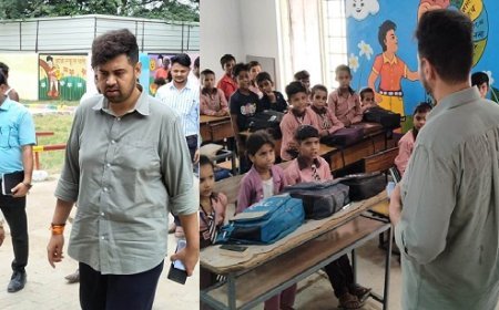 डीएम अनुनय झा ने प्राथमिक विद्यालय कंथाथोक का किया औचक निरीक्षण, निर्माण कार्य की गुणवत्ता परखी
