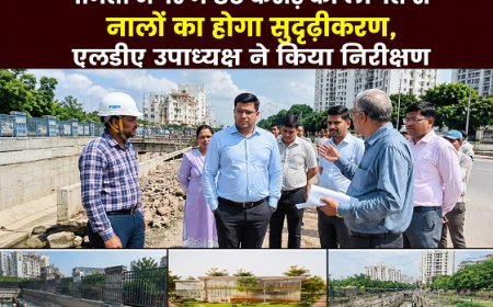 गोमती नगर में 85 करोड़ की लागत से नालों का होगा सुदृढ़ीकरण, एलडीए उपाध्यक्ष ने किया निरीक्षण