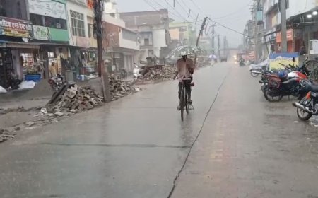 सम्भल में बदला मौसम का मिजाज, काले बादलों ने दिन को बनाया रात जैसा, झमाझम बारिश से गर्मी हुई गायब