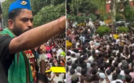 जंतर-मंतर पर CJP प्रदर्शन के दौरान हड़कंप: डीसीपी अभिजीत दीपके के सामने उपद्रवी ने पुलिस जवान से की हाथापाई