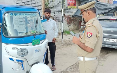 Hardoi News: संडीला में यातायात पुलिस की बड़ी कार्रवाई, 18 वाहनों का ई-चालान और 6 गाड़ियां सीज