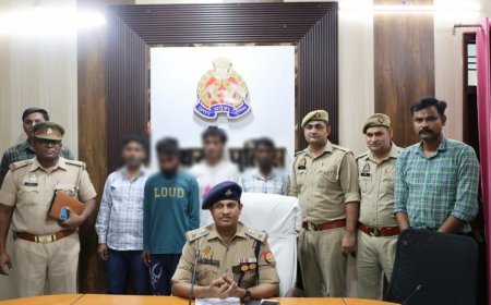 Hathras News: 7.40 करोड़ की साइबर ठगी का भंडाफोड़, म्यूल अकाउंट गैंग के चार सदस्य गिरफ्तार