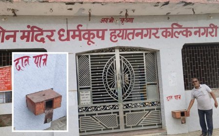 Sambhal: खाकी से चंद कदमों की दूरी पर दुस्साहस: हयात नगर के प्राचीन मंदिर में चोरों ने तोड़ी गोलक, हजारों की नकदी पार